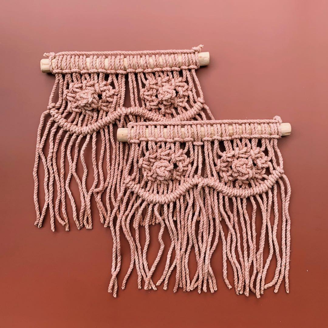 Tatas Boobies wall hanging macrame (Category: Wall Decor) located in Marikina City. Submitted by everythingisnegotiable (Listing ID 1083505632, Image 2). Description: Handcrafted Boobies macrame wall hanging made by Ollo Mnl! Ig: @ollo.mnl Size: 8x9 in Comes in three shades: (first photo, L-R) Espresso, Mocha, and Blanca ——— -Grab or Lalamove for same-day delivery in Metro Manila (to be shouldered by buyer) Or -shipping through courier (shouldere