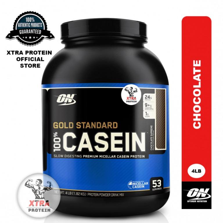 Optimum Nutrition Gold Standard 100% Casein (4 lbs), Health & Nutrition ...