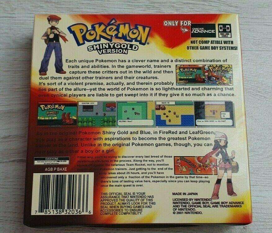 Pokemon Shiny Gold Game Boy Advance Box Art Cover by Brettska99