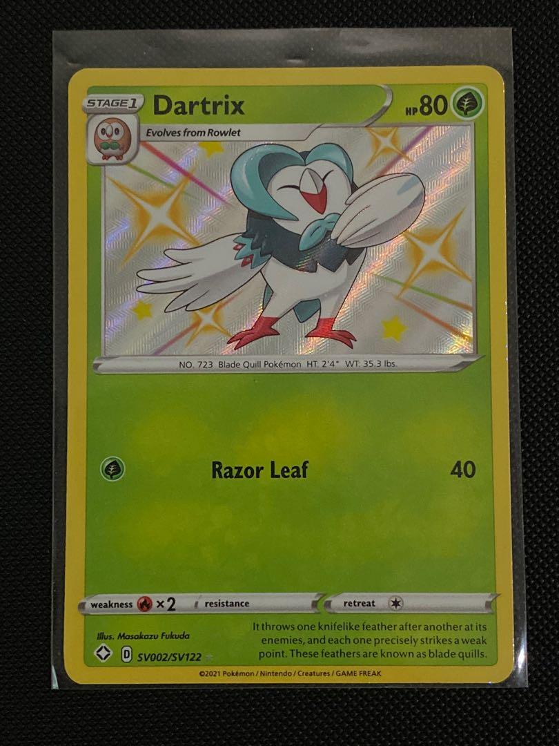 dartrix pokemon card value DARTRIX 2021 STAGE 1 POKEMON CARD - SHINING FATES - #7/72