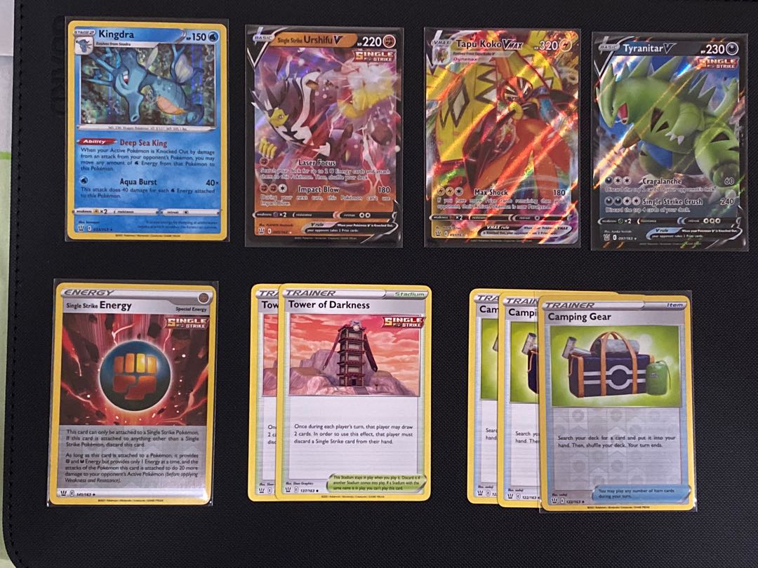 Pokemon TCG Single Strike Urshifu V, Tyranitar V, Tapu Koko VMax & etc (Battle Styles