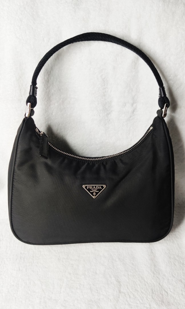 Prada Nylon Hobo Bag, Luxury, Bags & Wallets on Carousell