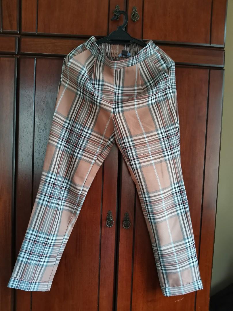 Primark plaid pants online