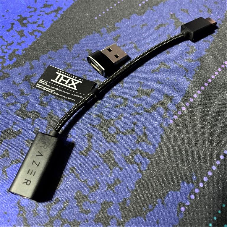 Razer USBC to 3.5mm Audio Jack Adapter THX certified sound