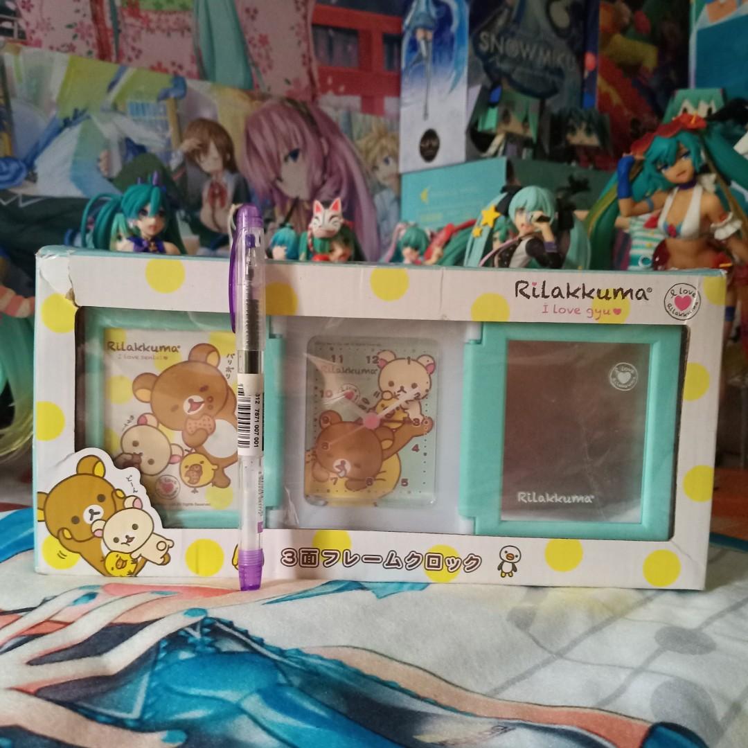 rilakkuma clock mirror and frame