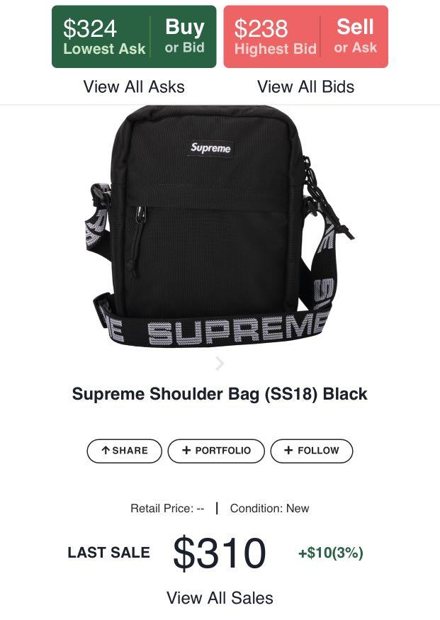 Supreme shoulder bag ss18 retail price sales