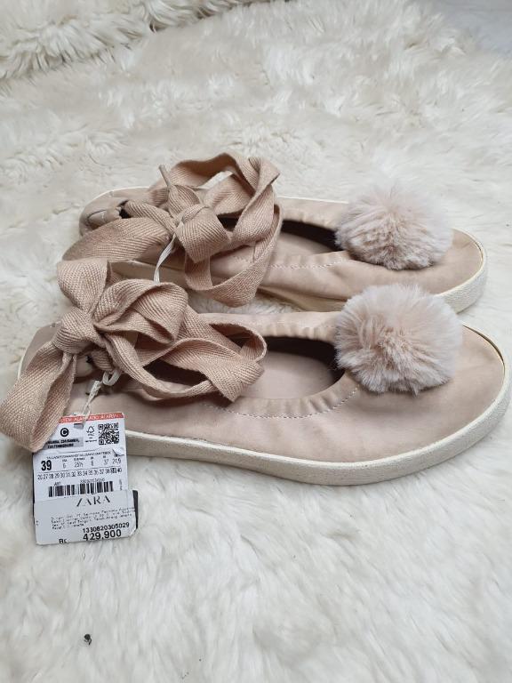 ZARA GIRL POM POM SHOES Fesyen Wanita Sepatu di Carousell