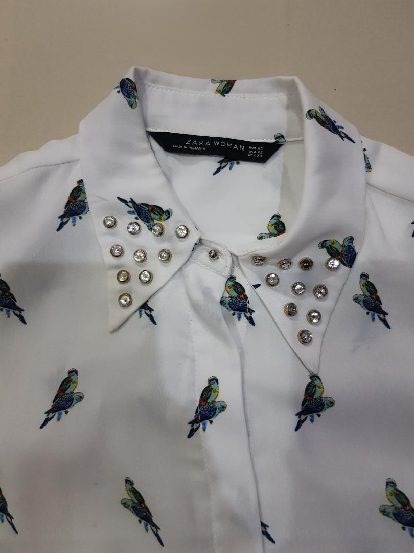 Zara Shirt Bird Printed #ramadhansale 