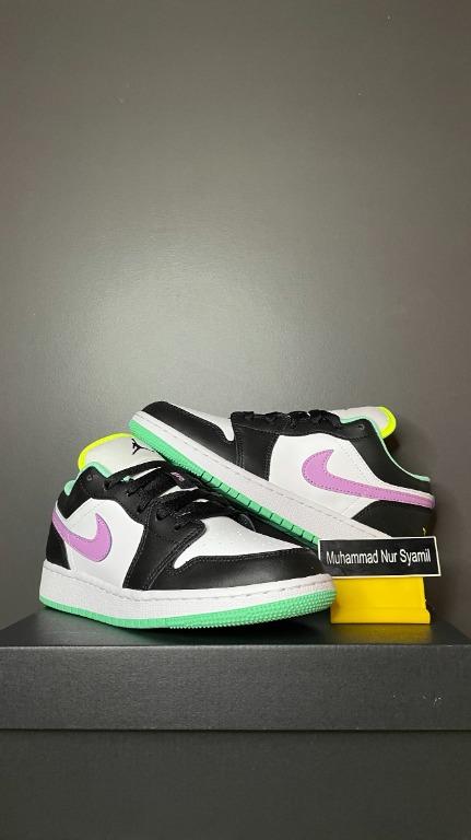 Air Jordan 1 Low Green Glow Gs Men S Fashion Footwear Sneakers On Carousell