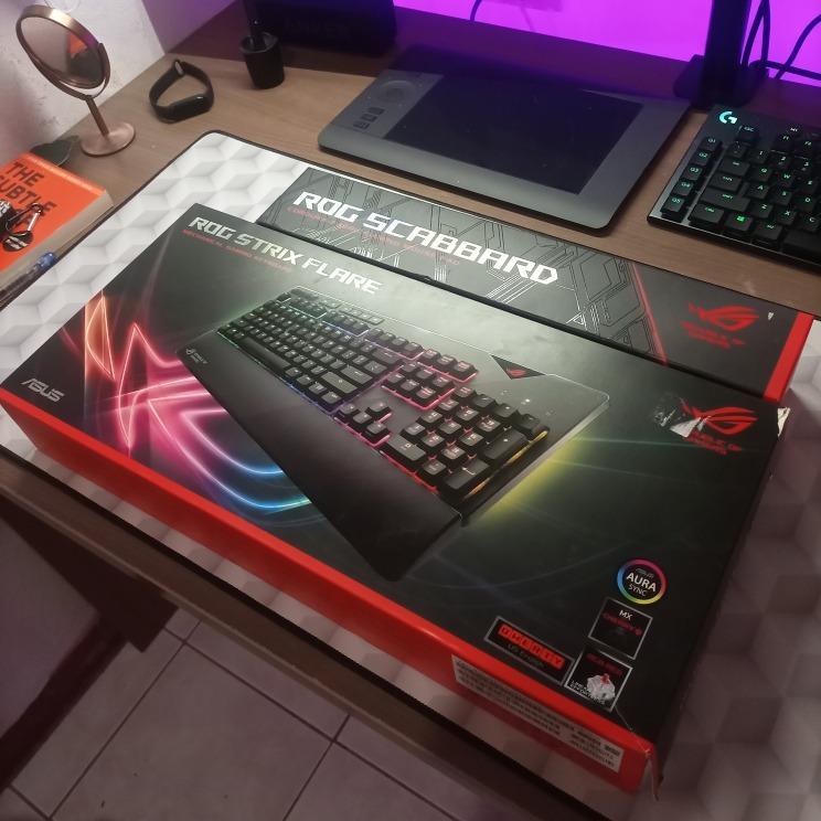Asus Rog Strix Flare Rgb Mechanical Gaming Keyboard Mx Cherry Red And Scabbard Cordura Mouse Pad Computers Tech Parts Accessories Computer Keyboard On Carousell