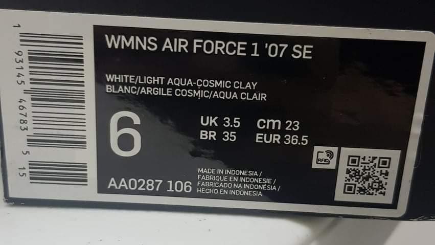 Nike Air Force 1 White Aqua Clay AA0287-106 Release Info