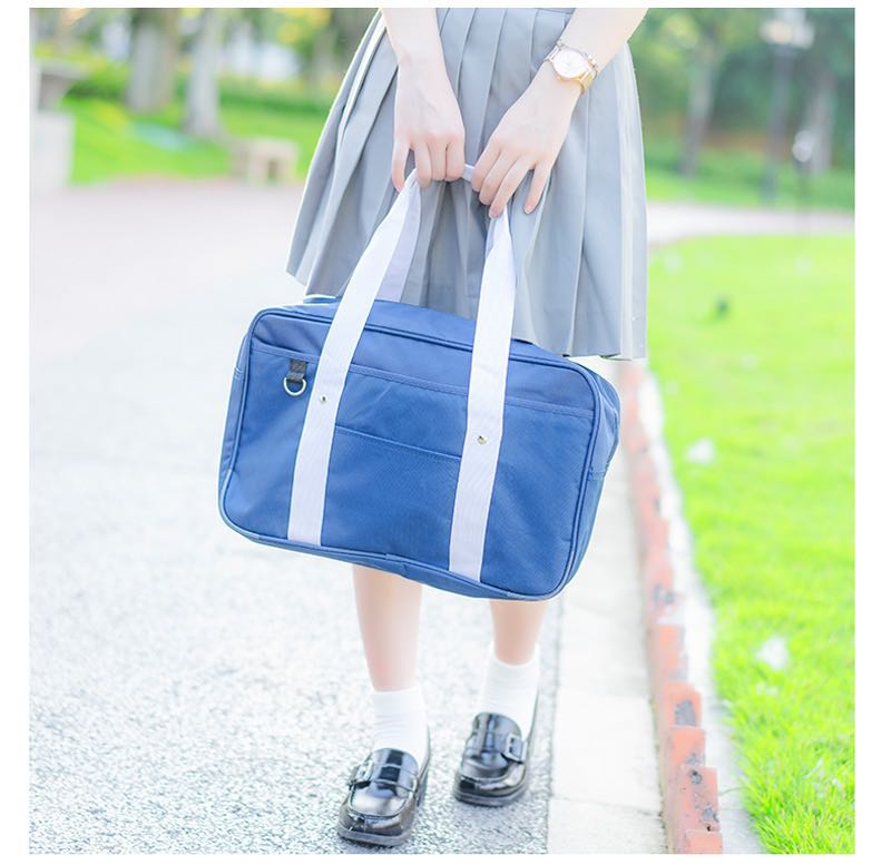 Blue Seifuku Japanese School Bag, Women's Fashion, Bags & Wallets, Tote