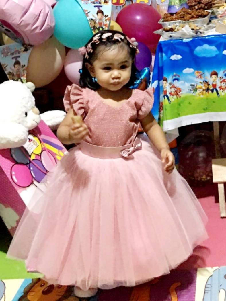 baby blush pink dress