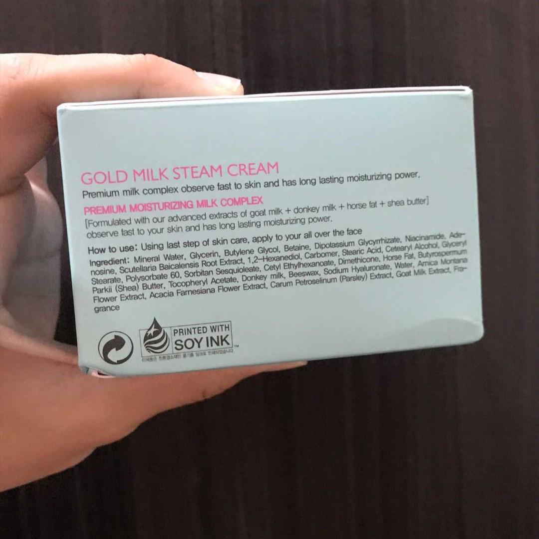 Borntree Gold Milk Steam Cream Moisturizer, Kesehatan & Kecantikan
