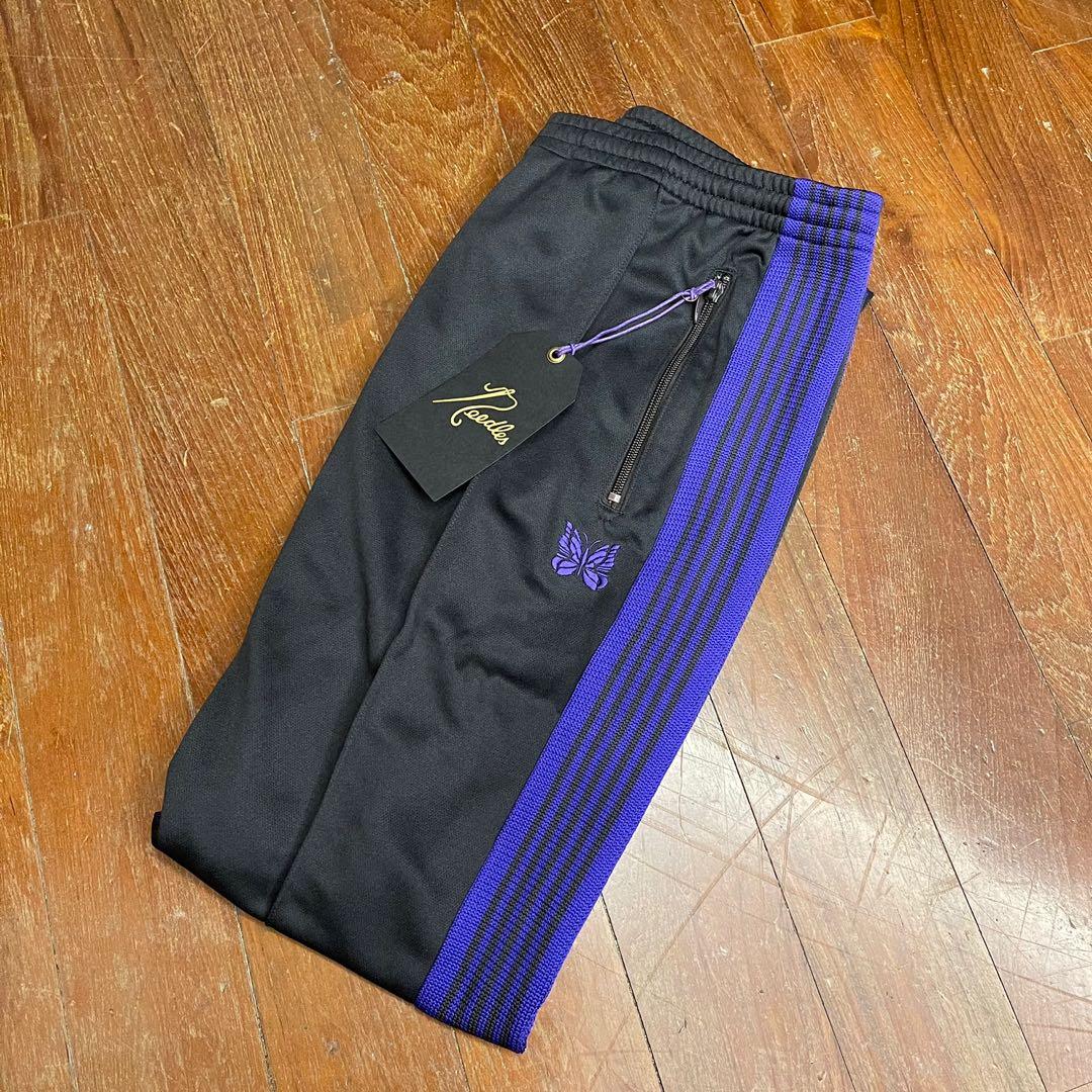 Purple and black track pants cheap