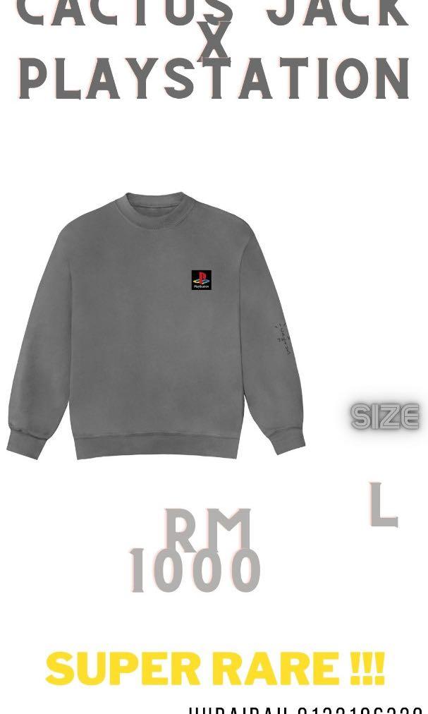 cactus jack playstation crewneck