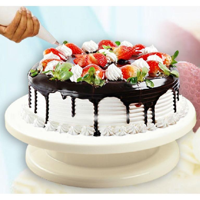 Cake Turntable Baking Tools Rotating Cake Plate (White) k001 (Category: Bakeware) located in Pasay City. Submitted by meostore (Listing ID 1083772744, Image 1). Description: Cake Turntable Baking Tools Rotating Cake Plate (White) Exquisite workmanship, lightweight and durable,the lubrication ring is between turntable and the base, easier to rotate. Food grade plastic, safe and non-toxic, use more assured. Unique shape and matte surface design,goo
