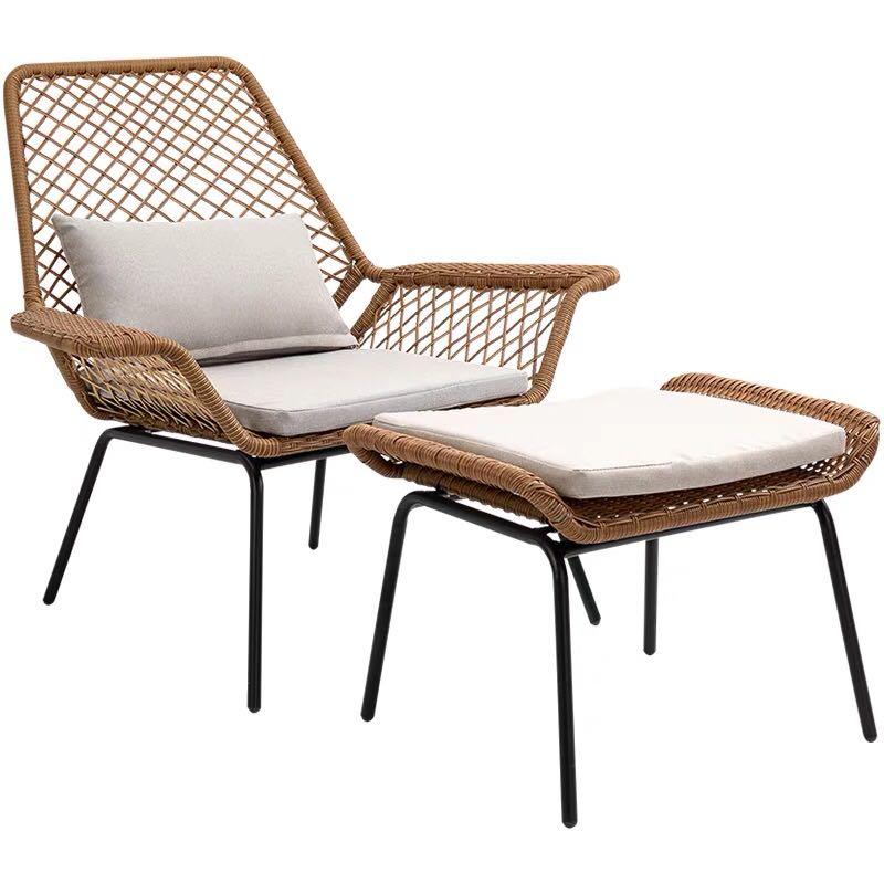 ArmChair Outdoor Balcony Patio Lounge chair Footrest Balcony