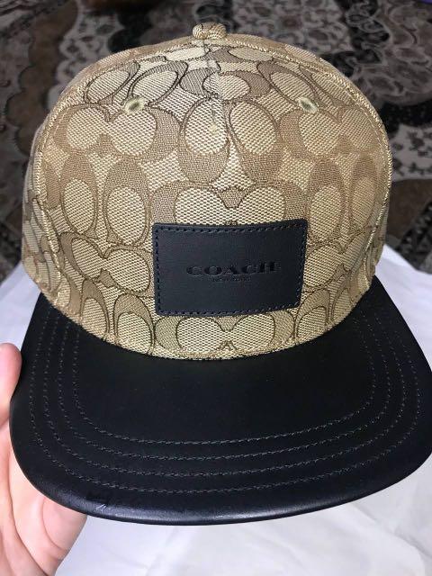 Coach Signature Flat Brim Hat in Khakis Authenthic Brand New