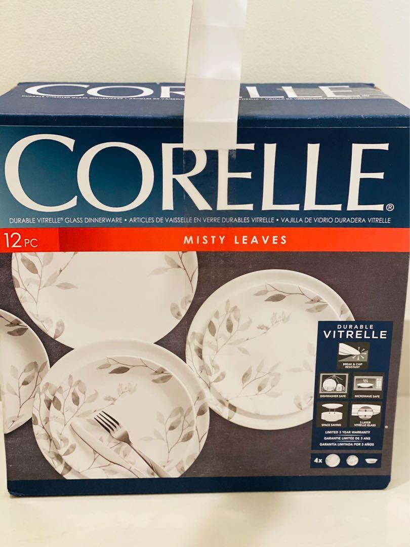 Misty Leaves 12piece Dinnerware Set, Service For Corelle, 48 OFF