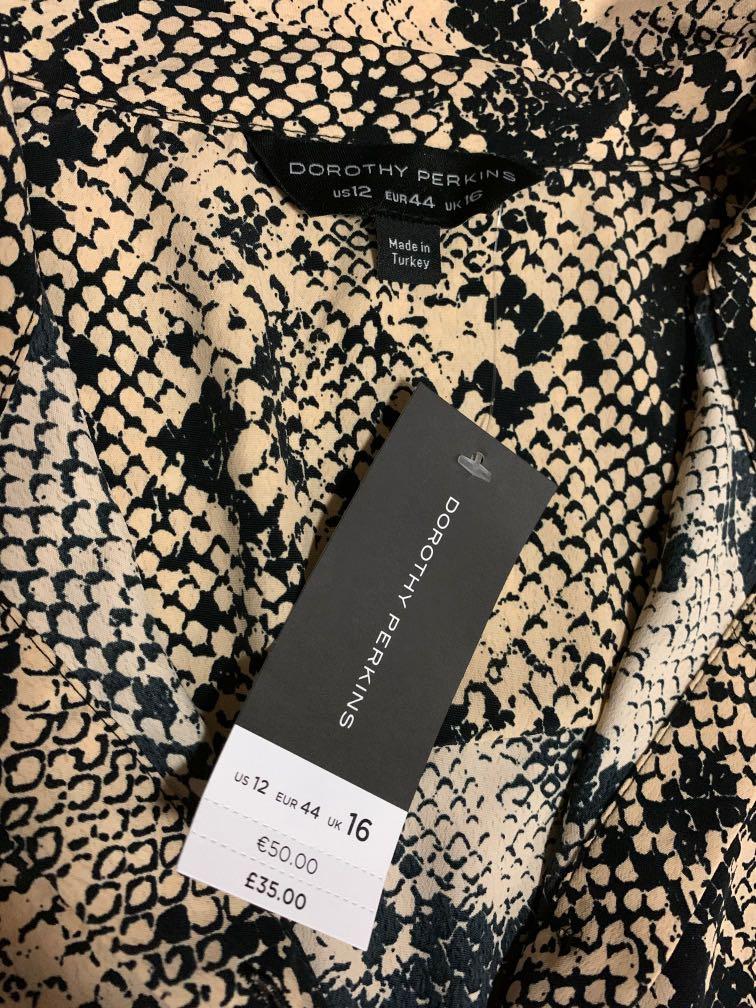 Dorothy Perkins Snake print Shirt dress Women s Fashion Muslimah Fashion Dresses on Carousell
