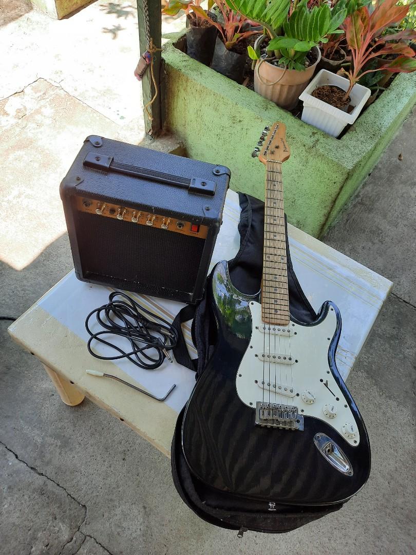 Second hand electric cheap guitar and amp