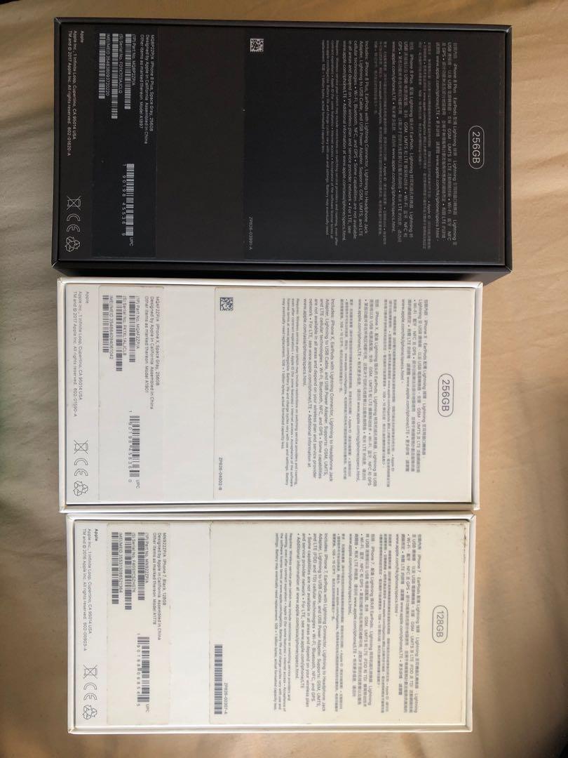 Empty iphone box (Category: iPhone Others) located in Singapore. Submitted by iamer (Listing ID 1083705463, Image 2). Description: Empty iphone boxes for sale Iphone X - $8 Iphone 8plus - $7 Iphone 7 - $5 Price for all $20.