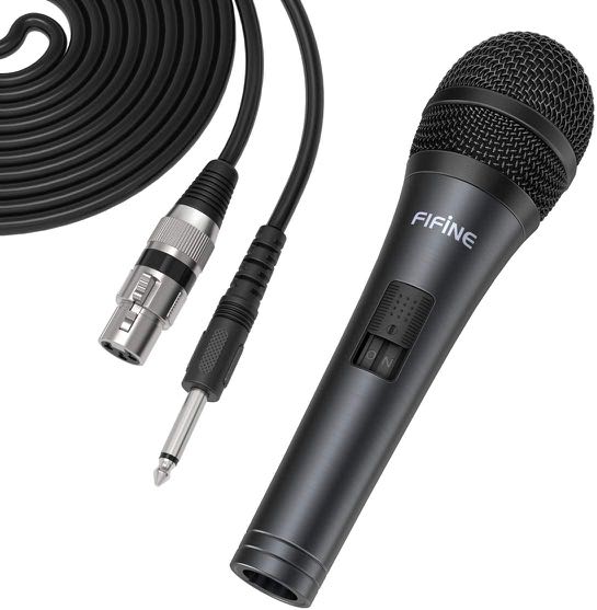 FIFINE K6 Dynamic Handheld Microphone Plug & Play on Speaker for Karaoke,  Presentation