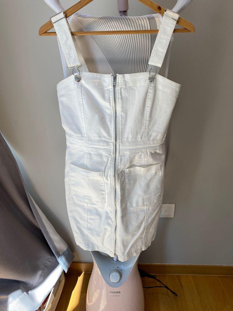 Forever 21 white denim dress online