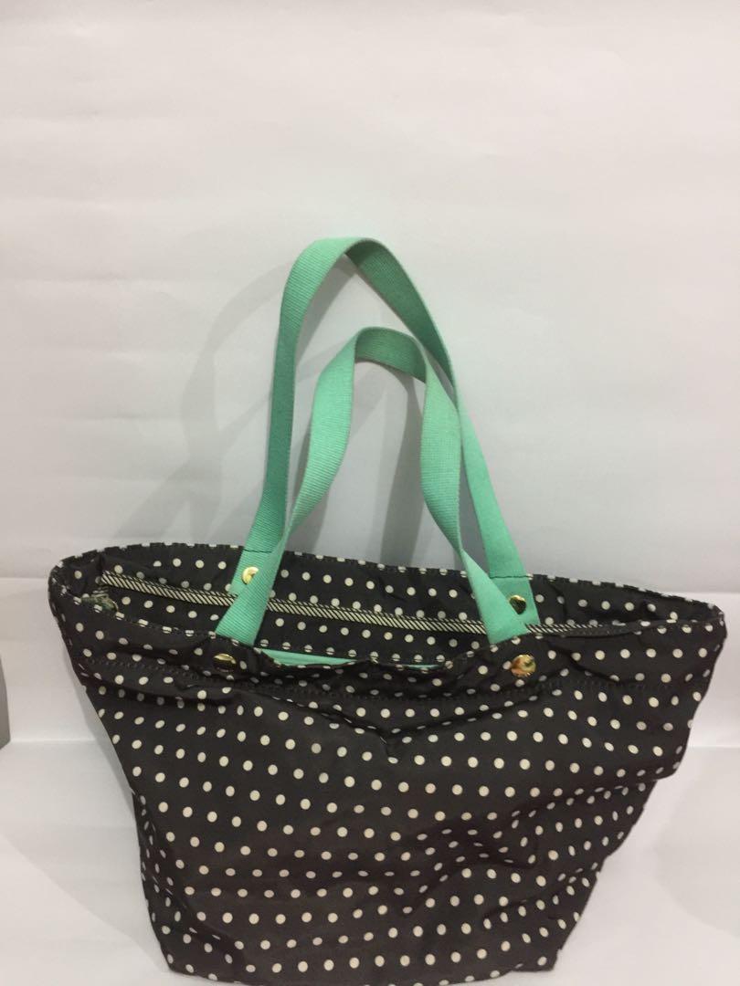 polka dot handbag
