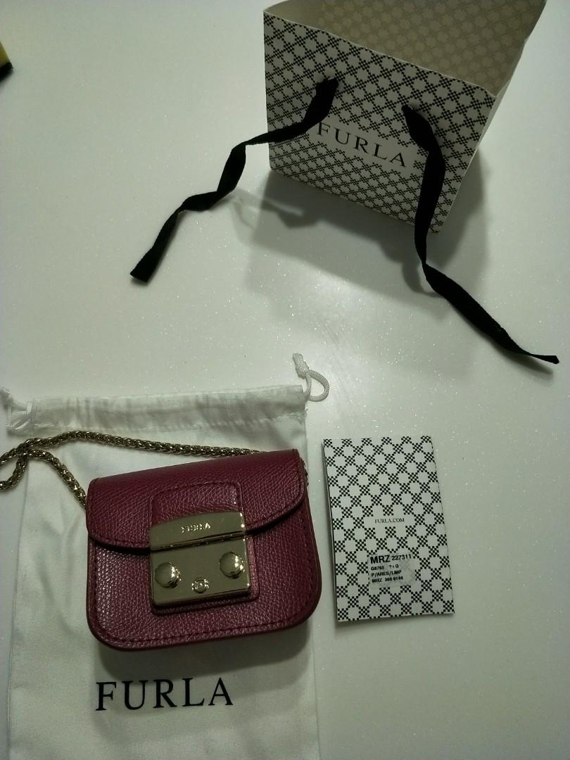 Furla Micro Metropolis bag with handchain Luxury Bags Wallets on Carousell