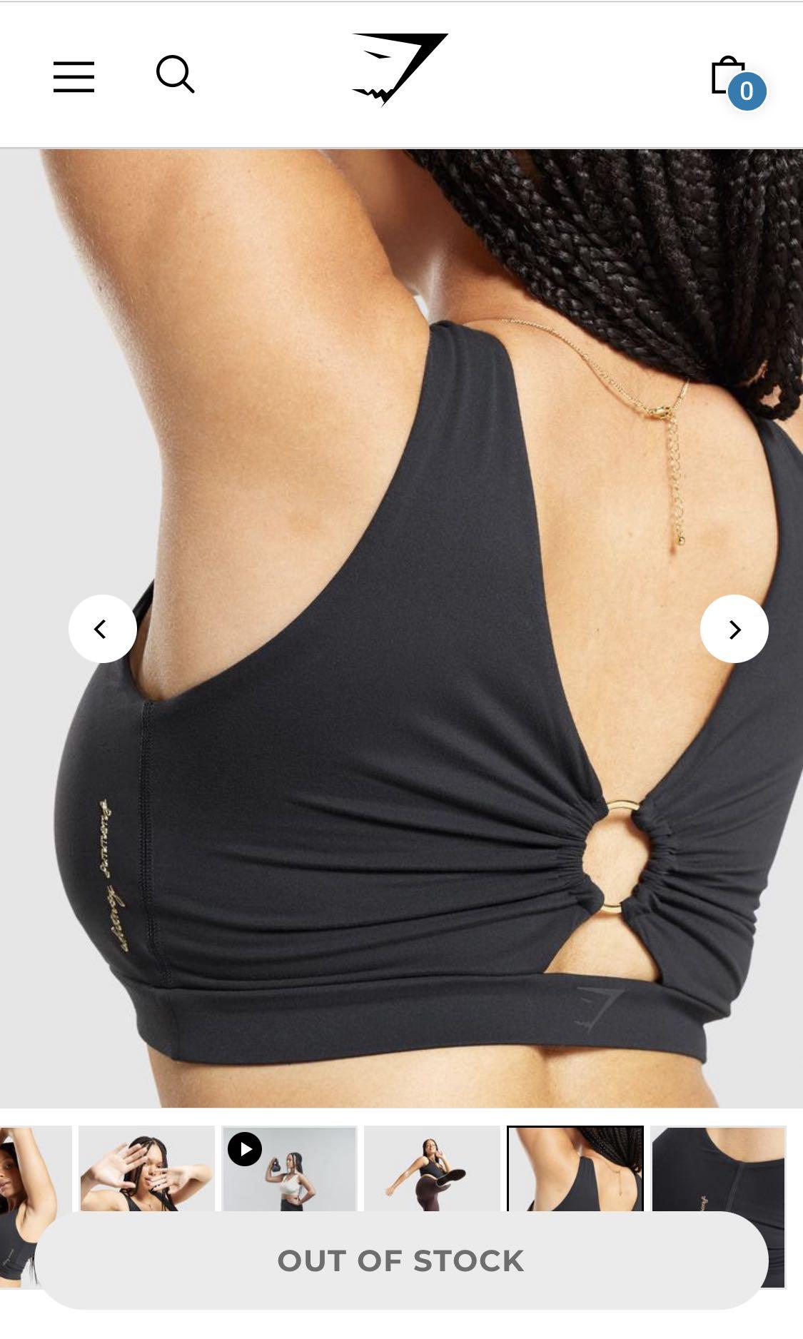Gymshark x Whitney Simmons v2 bra black XS, Men's Fashion ...