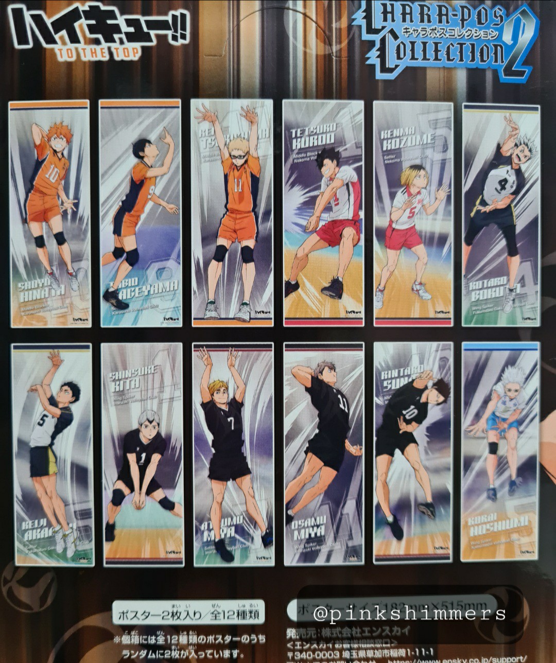 Haikyuu!! To The Top Ensky Character Poster Collection Vol. 2 SET
