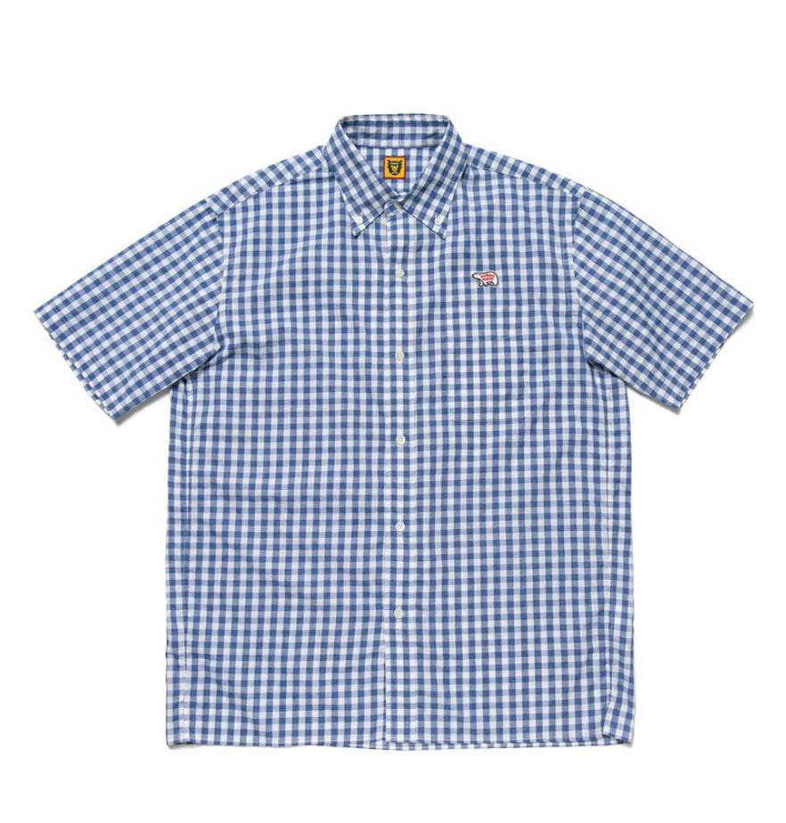 レア】HUMANMADE Checked BD shirt ネイビー Lサイズ｜ファッション