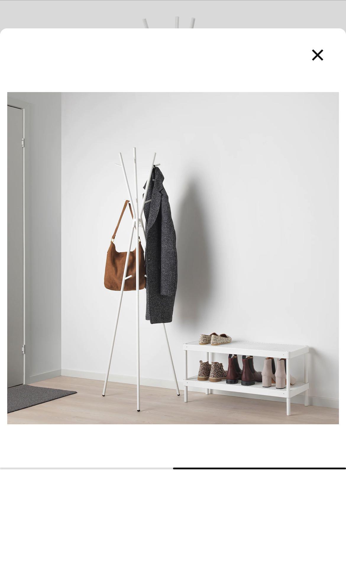 IKEA EKRAR hat & coat stand (White), Furniture & Home Living, Furniture