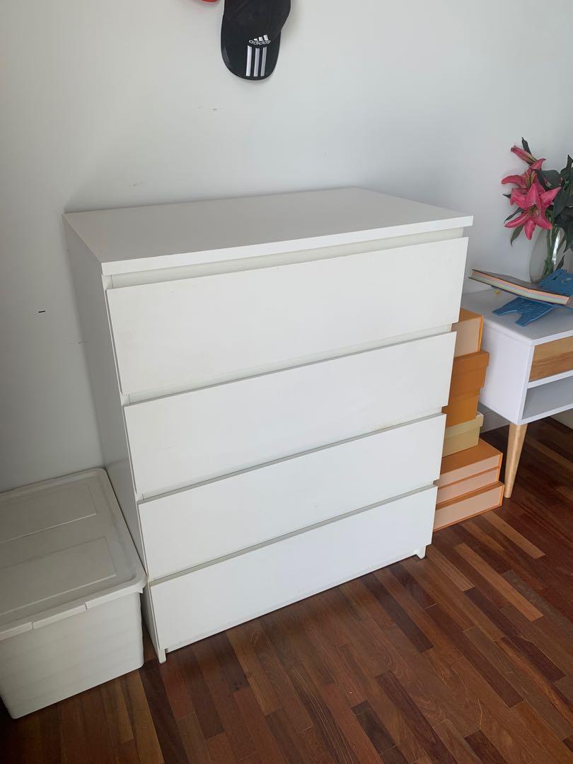 Ikea MALM 4 drawers Furniture Home Living Furniture Shelves