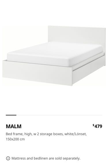 Ikea Malm Queen Size Bed Frame And, Ikea Queen Bed Frame With Storage Malm
