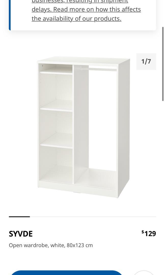 Ikea syvde open wardrobe top