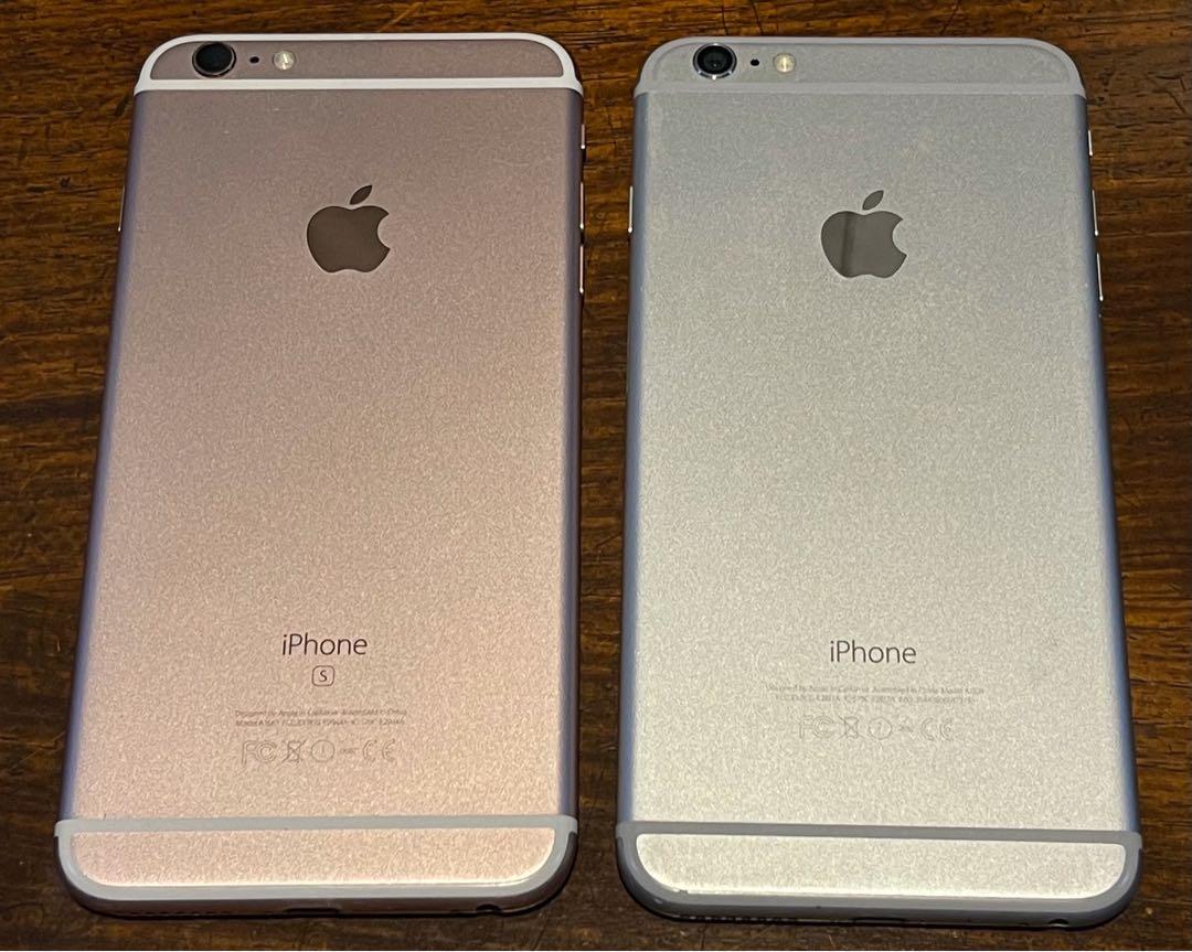 IPhone 6 and 6S (Category: iPhone 6 Series) located in Paranaque City. Submitted by lovebrand (Listing ID 1083826203, Image 1). Description: PRICE STARTS AT P6500 - see below 👇🏻 Apple iPhone 6S Plus (left) & Apple iPhone 6 Plus (right) 6S - rose gold, 128GB capacity, iOS 14.4.2 —> P8,000 inclusive of a Mous shockproof case 6 - silver, 128GB capacity, up to iOS 12.5.2 only -> P6500 inclusive of silicone case No box, no charger, no cable .