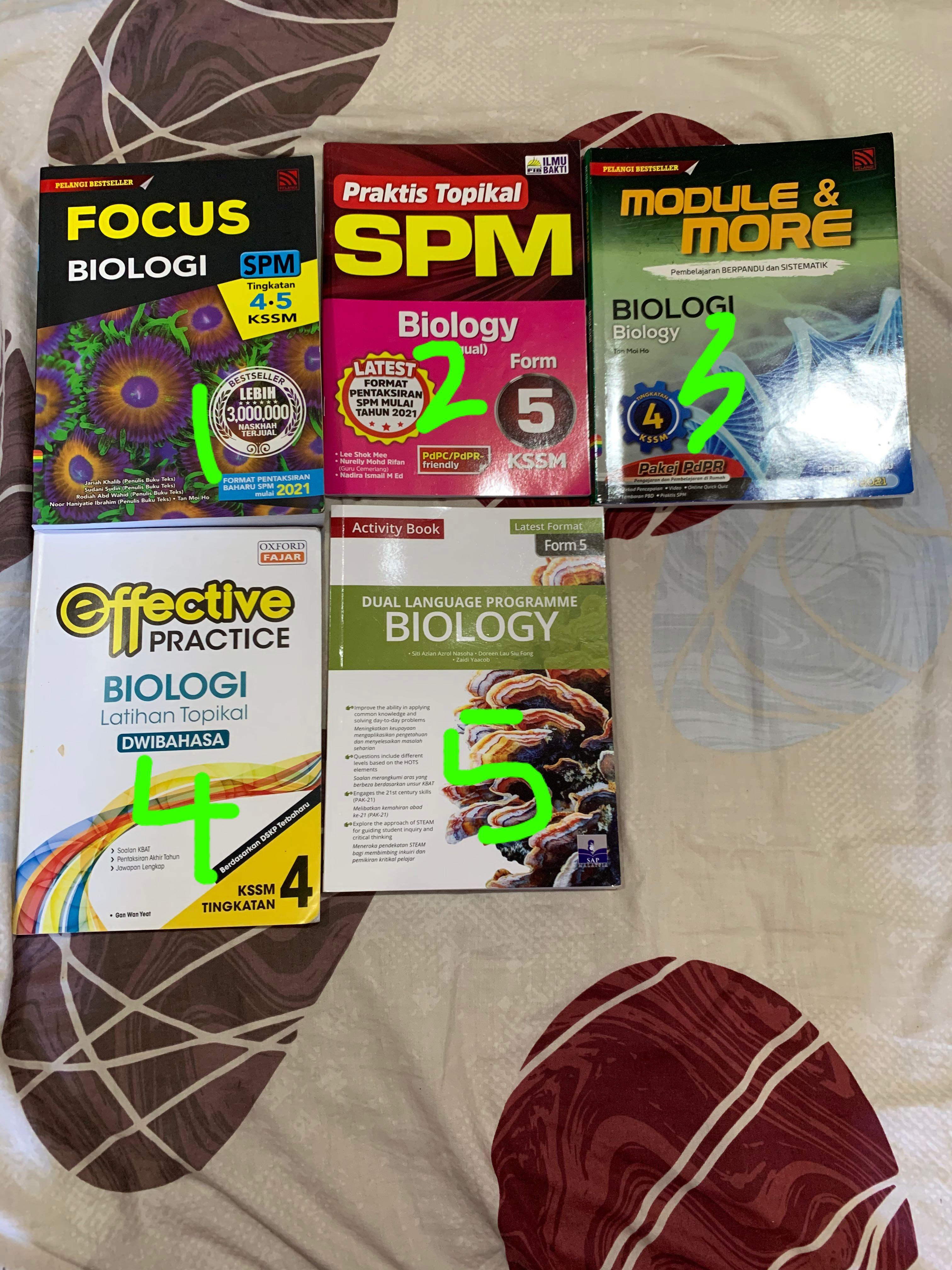 Kssm And Kbsm Biology Form 4 And Form 5 Reference And Exercise Books Books Stationery Books On Carousell