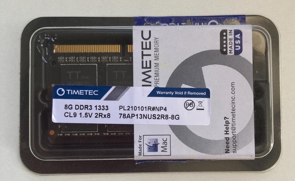 Laptop Memory DDR8 8GB 1333 1.5v, Computers  Tech, Parts  Accessories,  Networking on Carousell