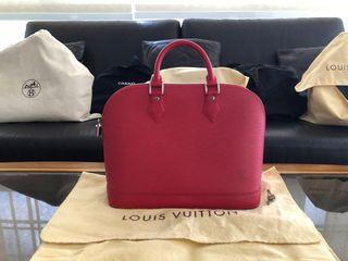 Louis Vuitton Alma Red Epi Leather HandBag