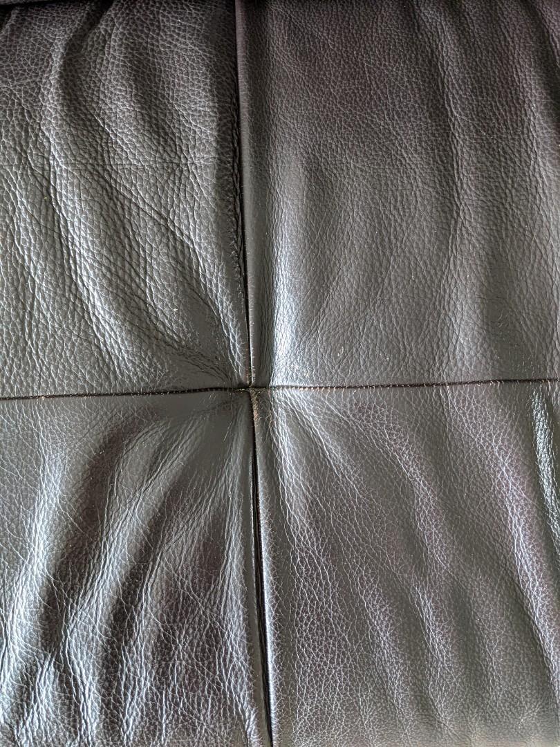 Original NATUZZI genuine leather sofa, Furniture & Home Living