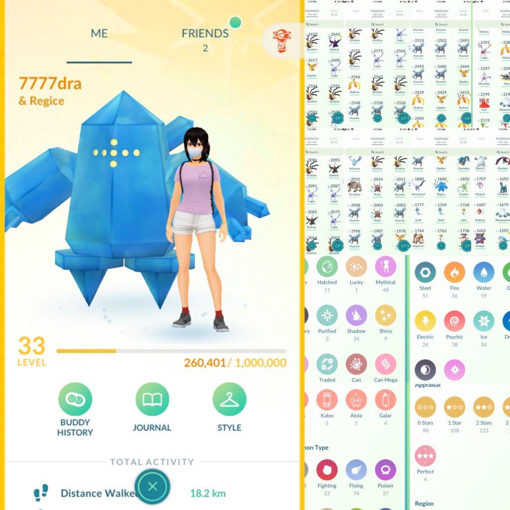 Pokemon Go Level 33 Account Video Gaming Gaming Accessories Game Gift Cards Accounts On Carousell