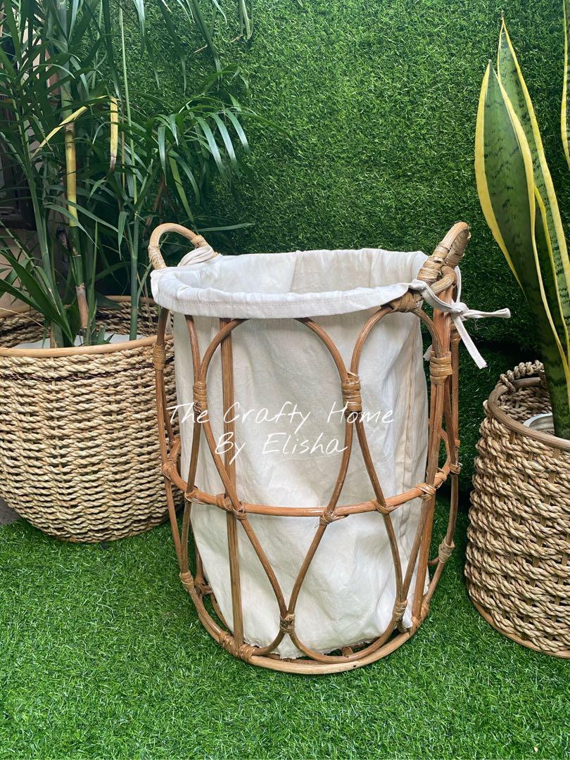 RATTAN HAMPER (Category: Laundry Baskets) located in Marikina City. Submitted by thecraftyhomebyelisha (Listing ID 1083678491, Image 2). Description: Say Hi to our new stylish “Celestine Hamper”. It includes inner cloth. ❤️ 15x20 inches (diameter x height) Price: 1300.