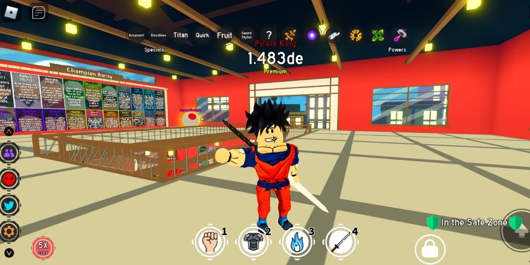 Roblox Anime Fighting Simulator Video Gaming Video Games Others On Carousell - how to make a safe zone in roblox