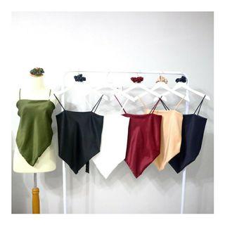 Satin scarf top