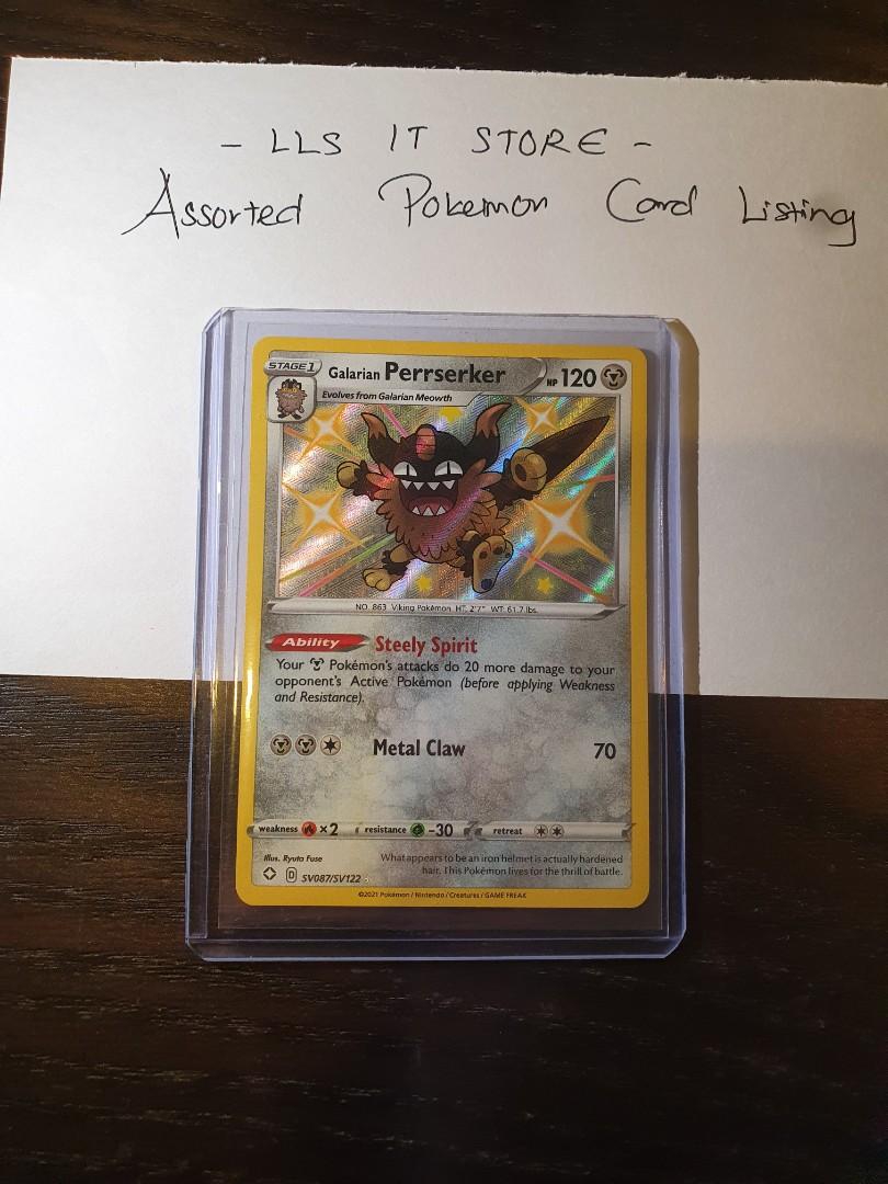 Shiny Perrserker Pokemon Shining Fates Shiny Vault Pokemon Trading Card Game Ptcg Pokemon Card Pokemom Cards Pokemom Card Game Ptcgo Toys Games Board Games Cards On Carousell
