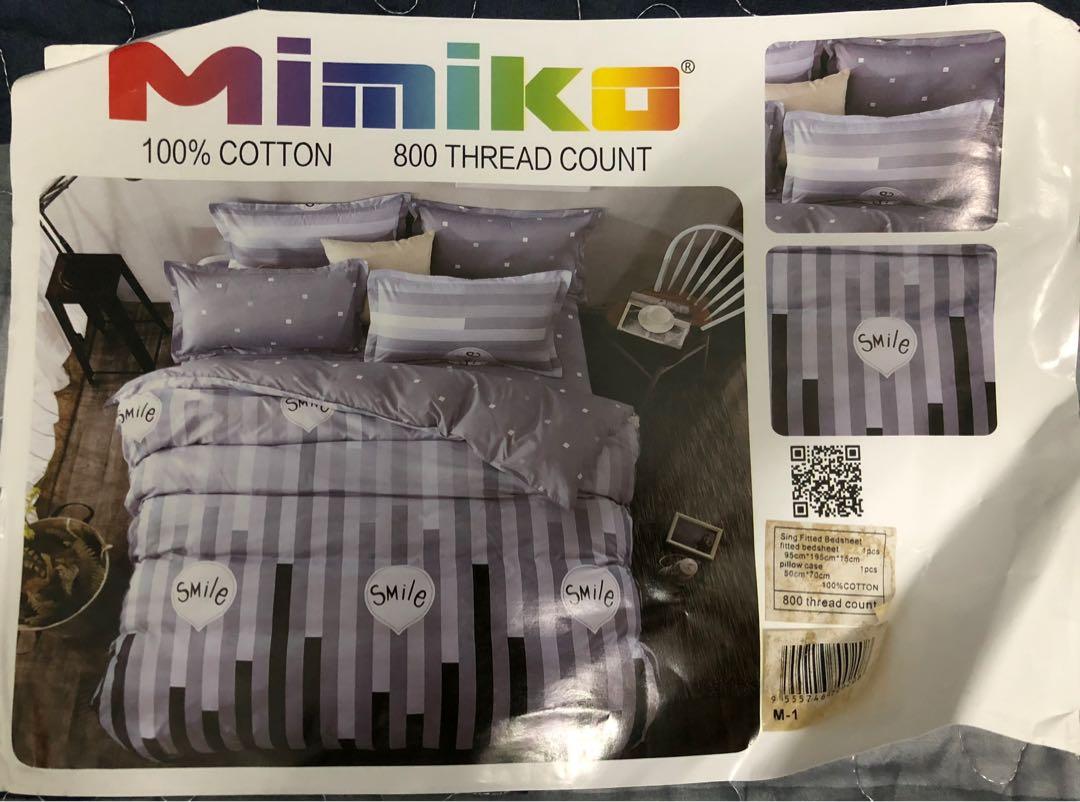Single Bedsheet Set Additional Pillow Case Comforter Preloved Home Furniture Others On Carousell