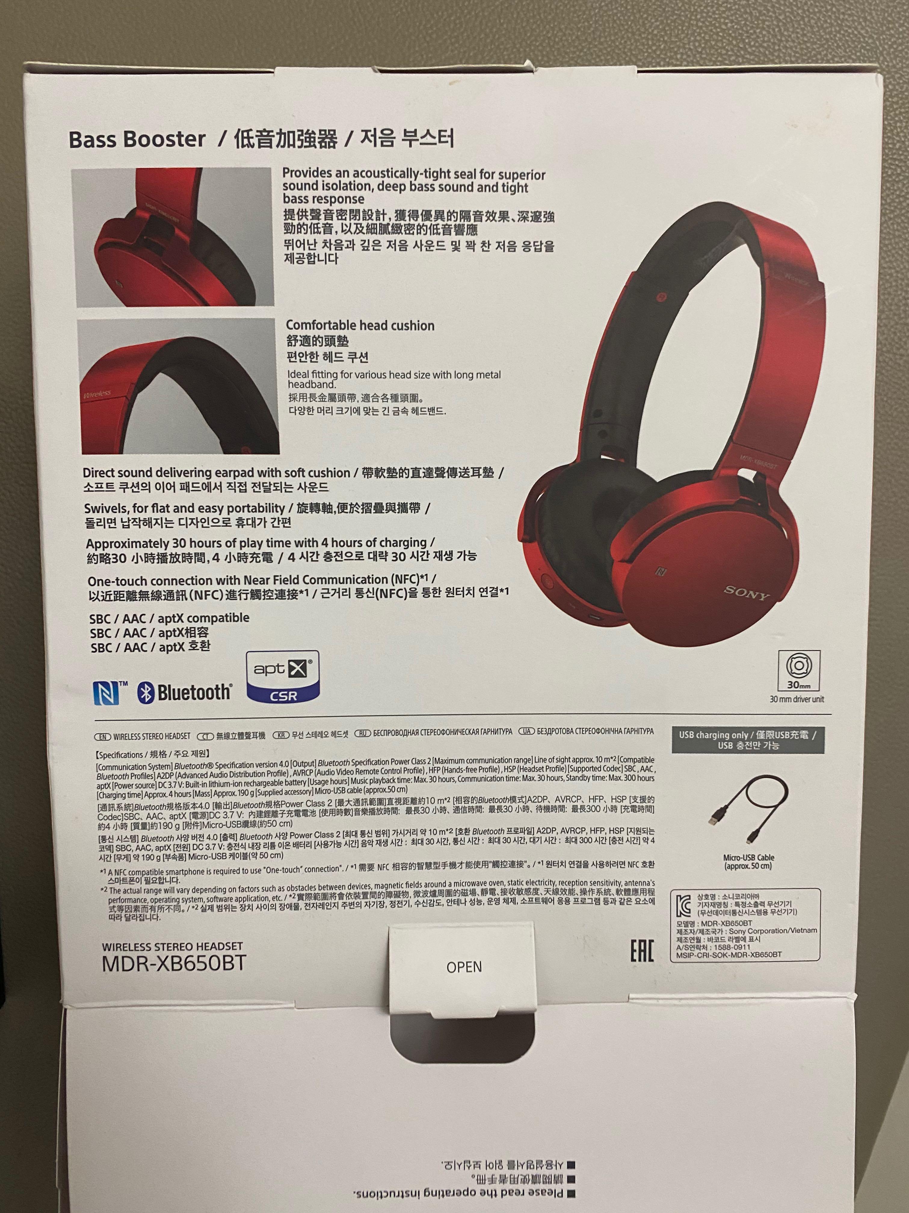 Sony Headphones MDR XB650BT wireless bluetooth Audio Headphones Headsets on Carousell